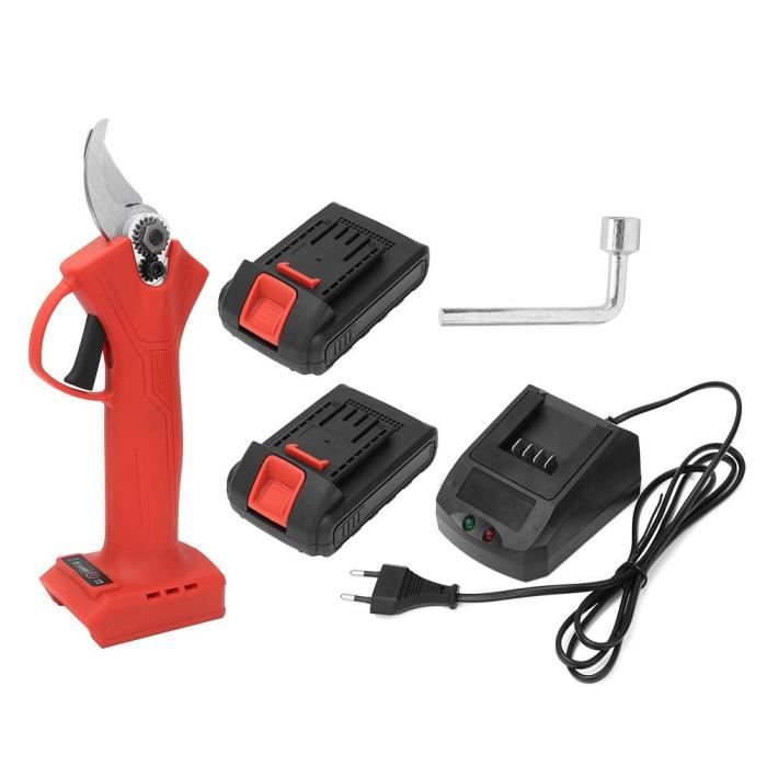 NAKESHOP Sécateur Coupe Branche électrique - sans fil coupe SK5 (2 pcs Batterie 1 pc Chargeur)