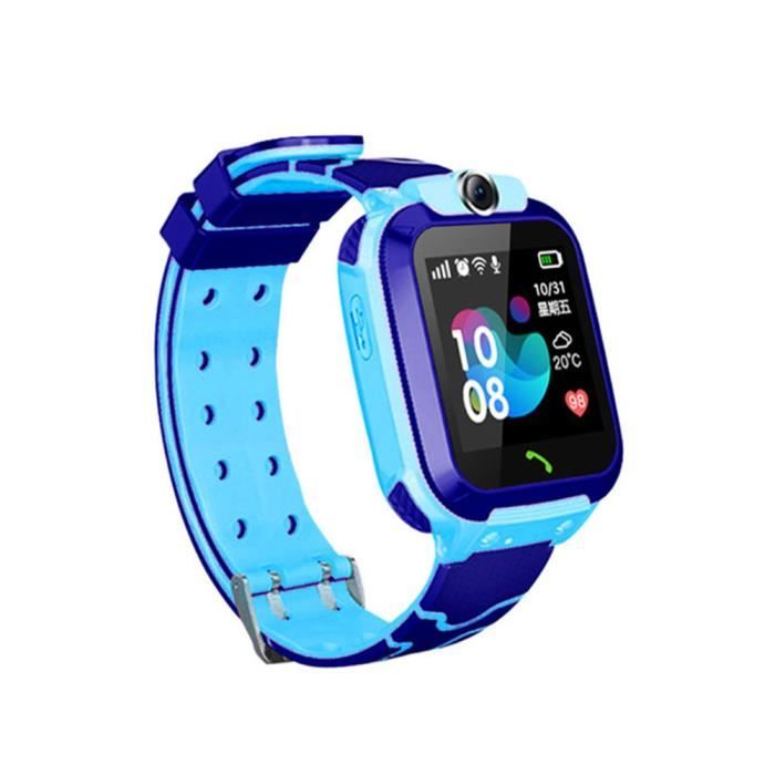 Bleu-Nouvelle alarme SOS Q12B / vie étanche / caméra de positionnement à distance montre téléphone intelligent pour enfants