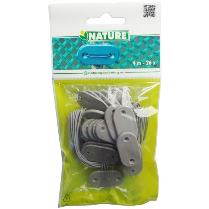Nature Kit de fixation pour clôture de jardin 27 pcs Gris classique💎5148