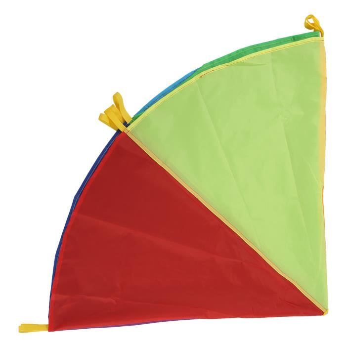 Drfeify Parachute enfant Jeu de Parachute Coloré Multifonction Équipement d'Éducation Précoce pour Coopération de Groupe(2m )