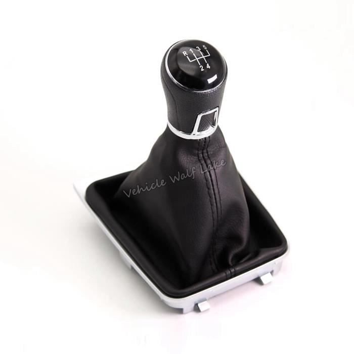 Pièces Auto,Pommeau de levier de vitesse en cuir pour VW Golf 7 A7 MK7 VII GTI GTD 2013 2014 2015 2016 2017 2018, voiture - Type Or