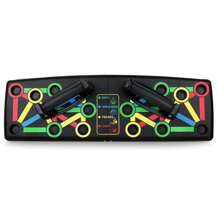 14 in 1 Push Up Board Pliable Planche de Musculation Multifonction avec Poignées de Pompes pour Fitness à Domicile, Portable