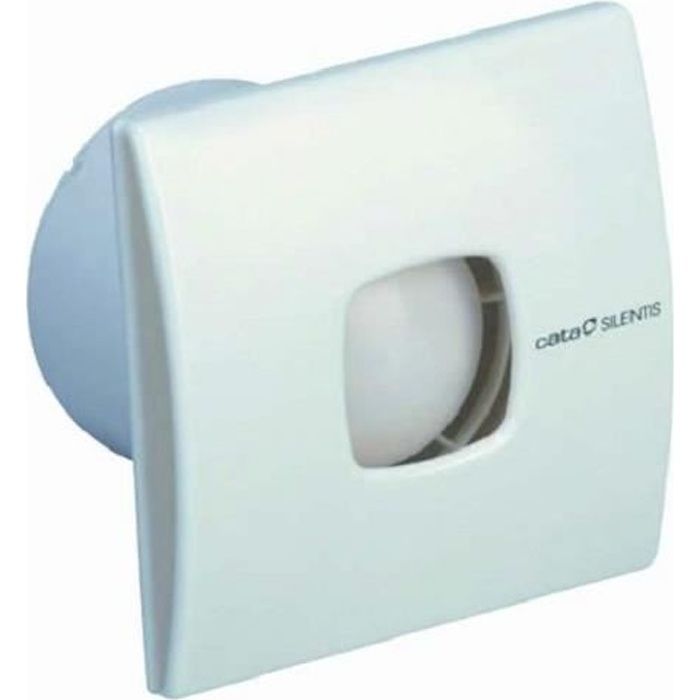 CATA SILENTIS 10 Extracteur d'air pour salle de bain Motif à carreaux 100 mm, 37db 98 m ³/h, facile à nettoyer, très silencieux