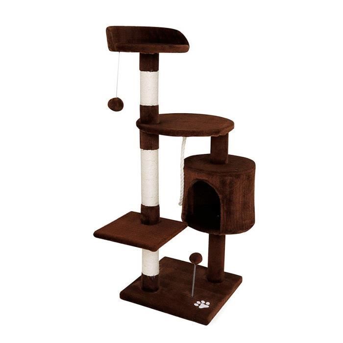 dibea Arbre à Chat avec Griffoir/Centre d'Activités Marron 112 cm - KB00202