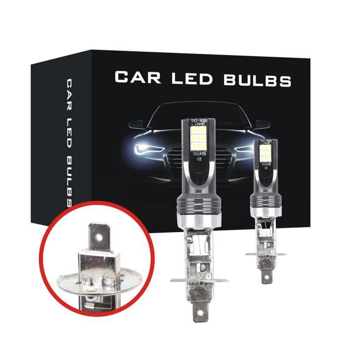 Ampoules H1 LED 24000LM 110W, Ampoule Lampe Halogène H1,2 Ampoules 1 PACK