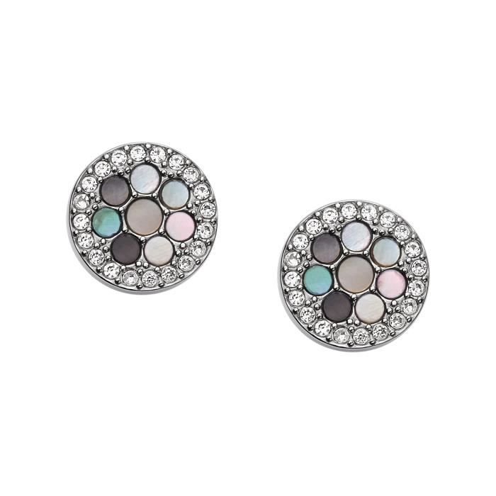 Fossil - Boucles d'Oreilles - Acier Inoxydable - Zircone Cubique - JF02310040