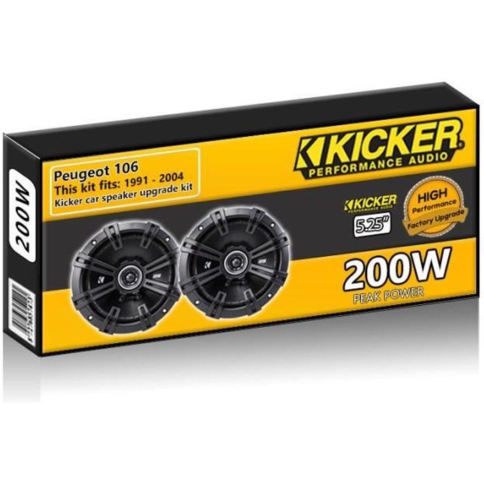 Peugeot 106 Kicker 5.25 -haut-parleur de voiture 13cm mise à niveau 200W