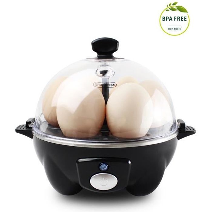 Cuiseur Électrique à œufs, Machine pour Omelette et Œuf Durs, Noir, Matériau: Sans bishpénol-A, Polypropylène