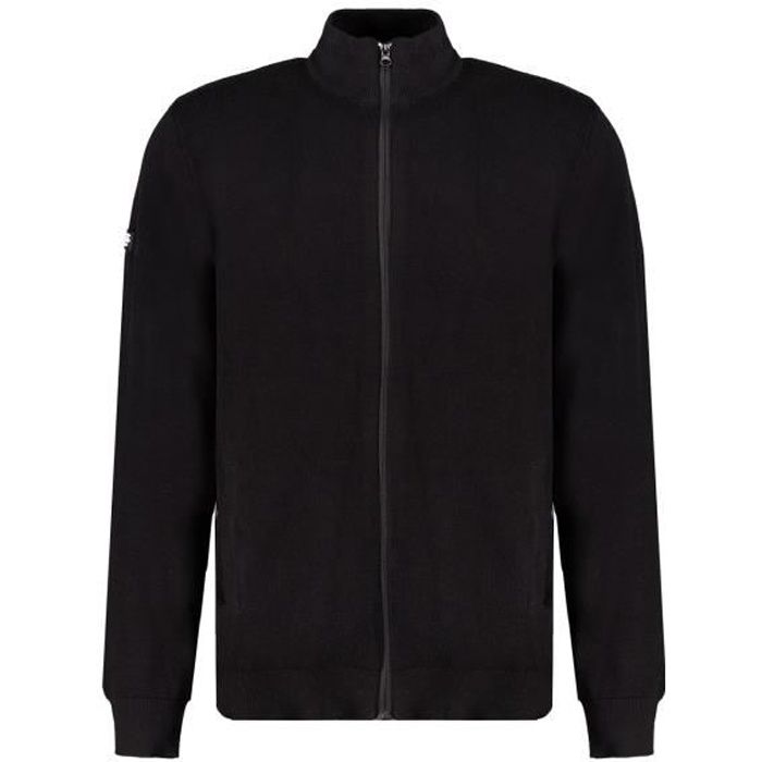 DEELUXE Gilet zippé en maille LINE Black