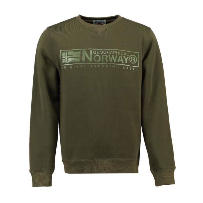 GEOGRAPHICAL NORWAY Sweat GANTOINE Kaki - Homme