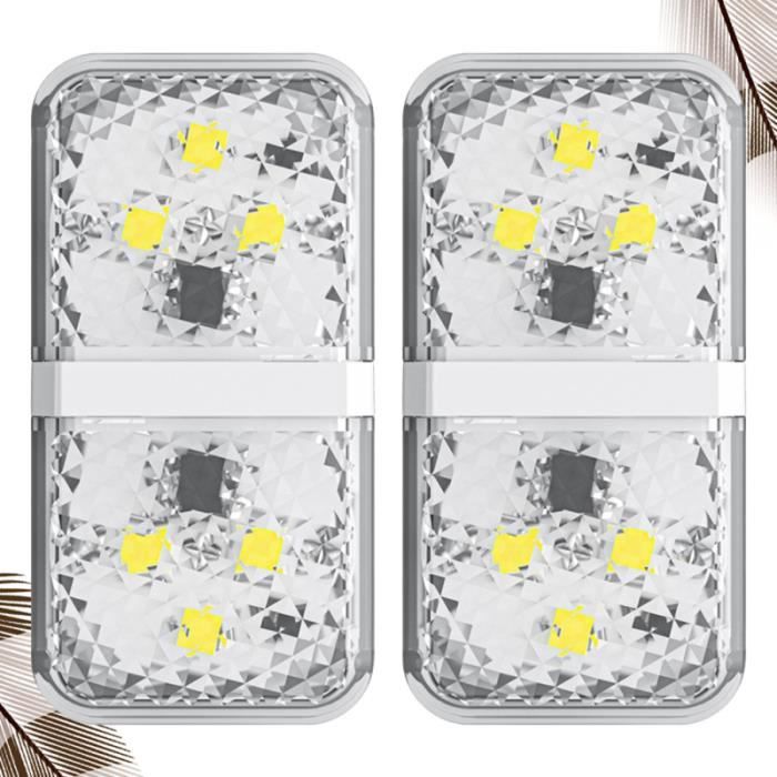 2pcs véhicule ultra-mince côté flash LED lumière porte de voiture anti-collision d'avertissement inductive FEUX DE REMORQUE