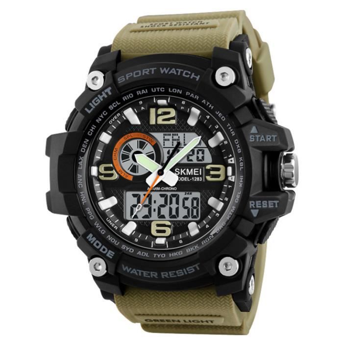 SHARPHY Montre Enfant Garçon Étanche Lumineux Réveil Chronograph Cadeau Pour Enfants