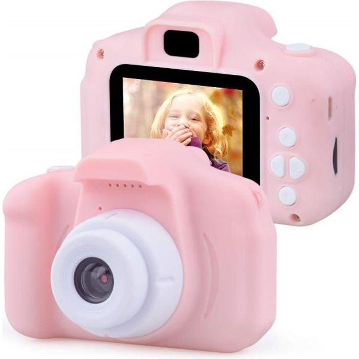 Stillcool® 2" Caméra Numérique PR enfants Appareil photo vidéo 1300w px IPS avec 32Go SD Carte Cadeau garçon/fille rose