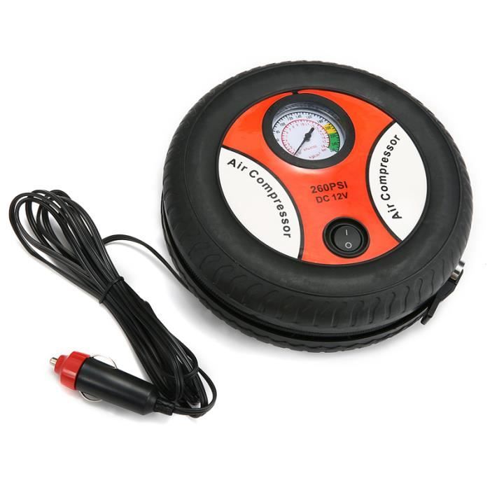 Compresseur d Air LCD USB 50L/min Portable Gonfleur de Pneus Pompe Auto