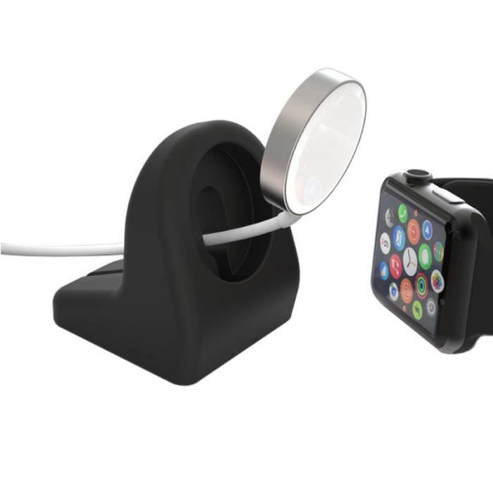 Support de charge de montre de silicone de station de de chargeur de pour Smartwatch (noir) OREILLETTE