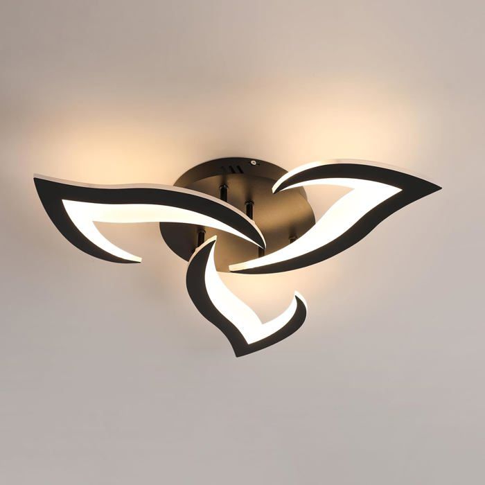 Plafonnier LED Moderne Courbe 20W 2500Lm Lumière Chaude 3000K - Luminaire Salon Chambre Cuisine