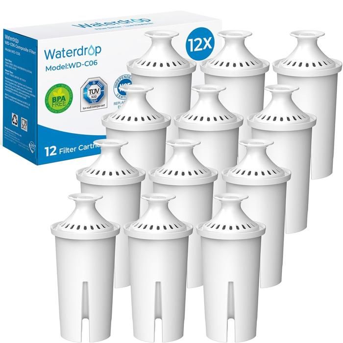 Waterdrop TÜV SÜD NSF Certifiée Cartouche Filtrante Remplacement pour Brita® Classic OB03 (12)