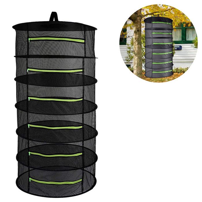 Support De Séchage 4 Étages Pliable Pour Herbes & Fleurs | Noir | Uxcell