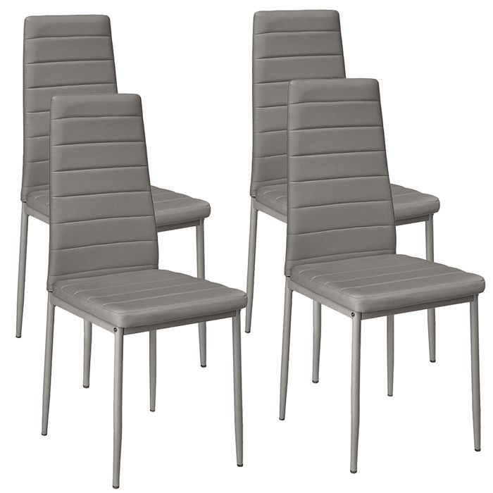 Amiremplie Chaises de Salle à Manger Lot de 4 Chaise Salle a Manger gris