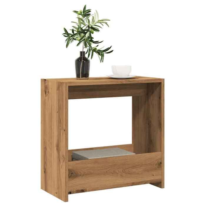 vidaXL Table dappoint chêne artisanal 50x26x50 cm bois dingénierie table dextrémité table dappoint de canapé table de 856539