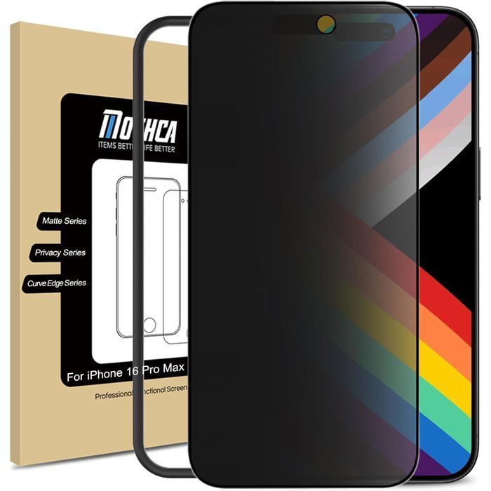 Protection écran PROMAX Pour IPhone 16 Pro Max – Verre Trempé 2 Pièces – 9H Anti-rayures