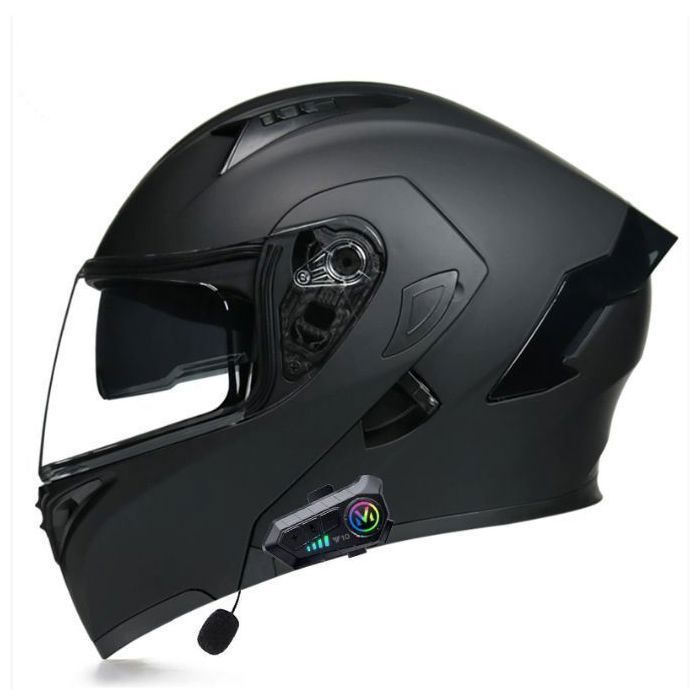 Beyswage Casque Moto Modulable Bluetooth Avec Double Visière