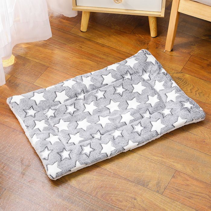 Comparer les prix de Lit pour chien de compagnietoutes saisonschaud et épaiscoussin nid pour chattapis de canapé doux pour L-61x41cmGray white star