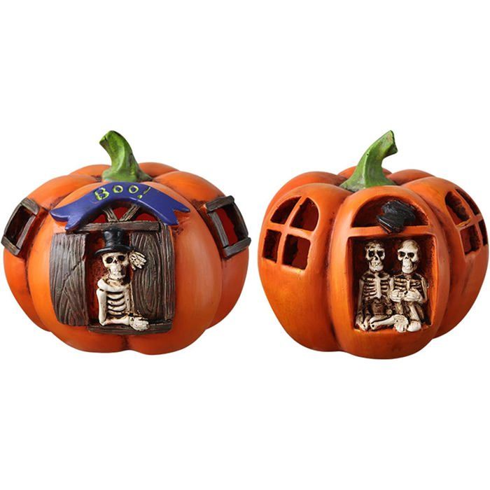 Lanterne citrouille dHalloween accessoires de décoration décoration de festival fantôme lampe LED tête de mort convien