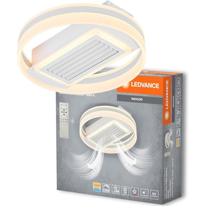 Plafonnier / Ventilateur LEDVANCE 55W Dimmable Blanc CCT IP20 - Ledvance