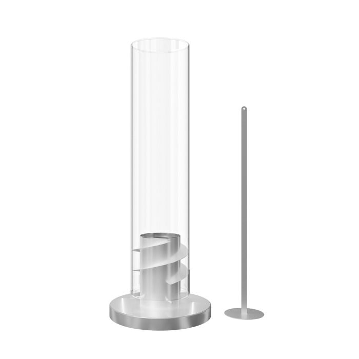 Cheminée au bioéthanol - AUFUN - Aufun Cheminée Au Bioéthanol 56x13cm - Flamme réglable - Acier inoxydable & verre - Portable léger