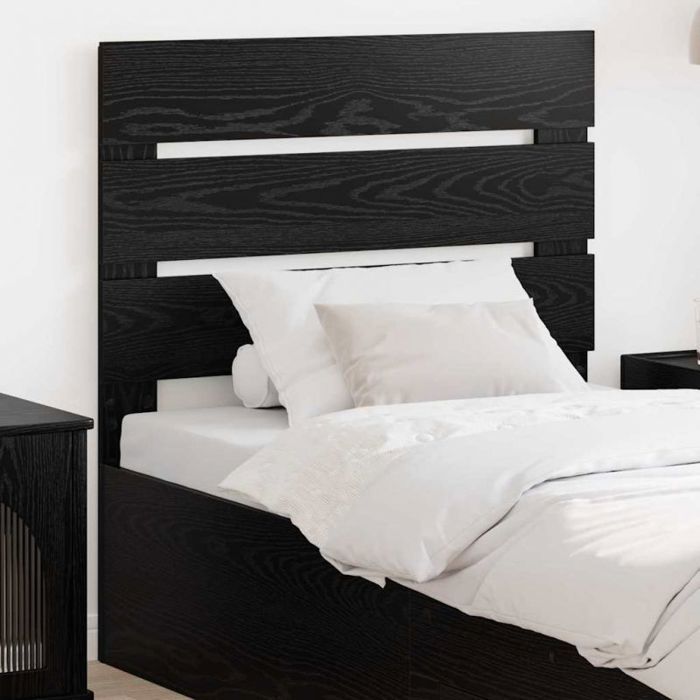 Structure de lit Vidaxl Tête de lit Chêne noir 100 cm Bois dingénierie