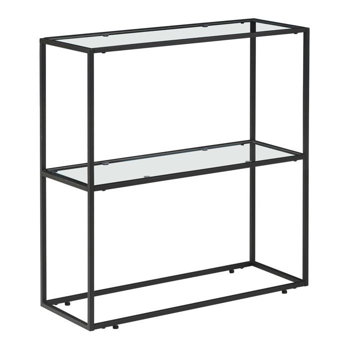 Table console - HELLOSHOP26 - 85 x 80 x 30 cm - Verre trempé - Noir - Pratique et décorative Table console - HELLOSHOP26 - 85 x 80 x 30 cm - Verre trempé - Noir - Pratique et décorative
