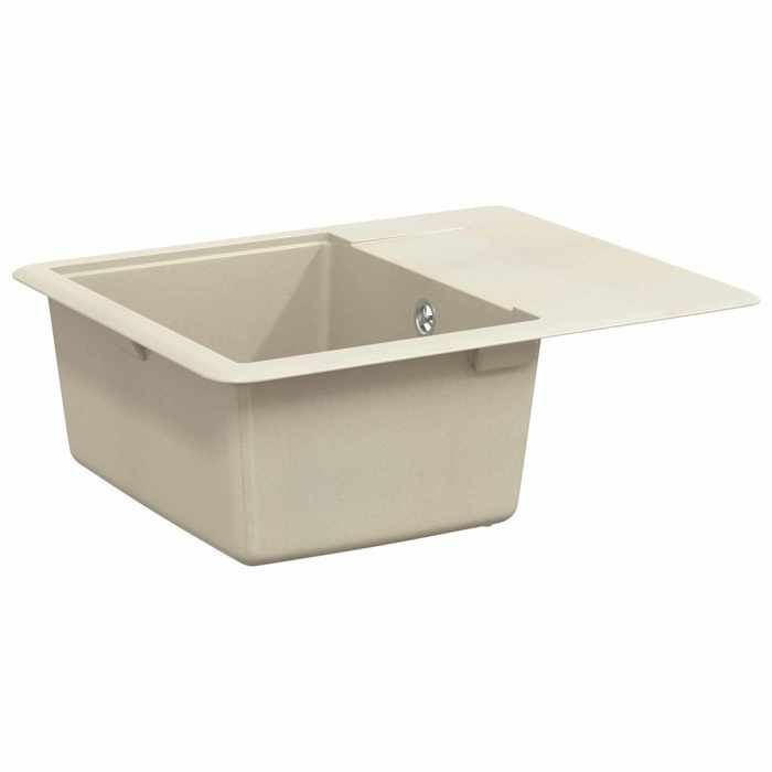 BURKE@ Beige Évier Beige 560x460 mm 80% Quartz et 20% Résine 10.77 kg Haute qualité A13463 BURKE@ Beige Évier Beige 560x460 mm 80% Quartz et 20% Résine 10.77 kg Haute qualité A13463