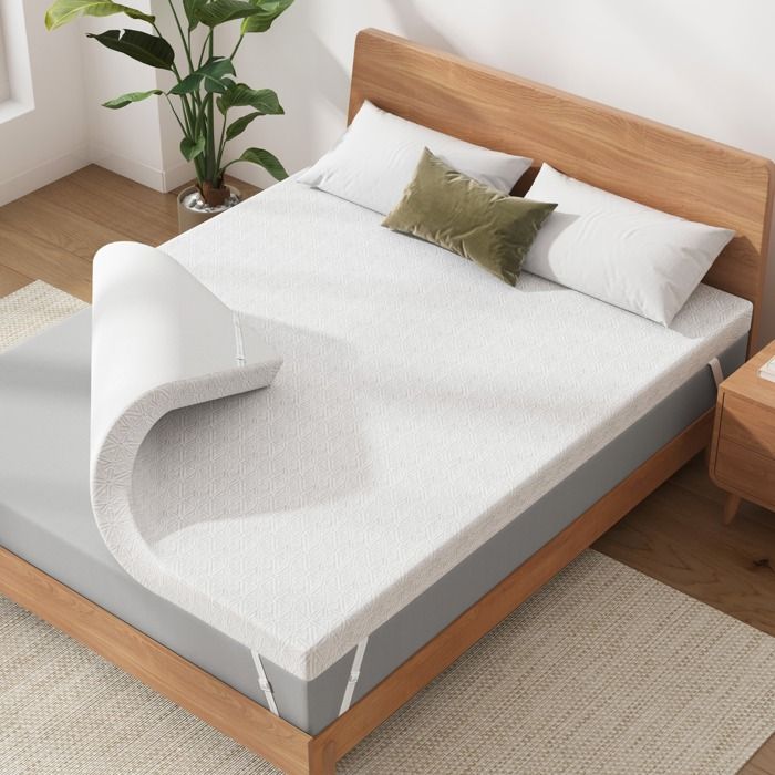 Bednew Surmatelas 140 x 200 cm épaisseur 10 cm H2 H3 surmatelas en mousse gel pour canapé-lit respirant et lavable Certipur-US