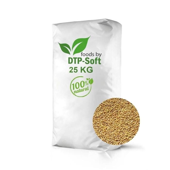 DTPSOFT Millet Jaune 25kg - Premium Naturel Sans OGM - Aliment Oiseaux Volailles & Cuisine