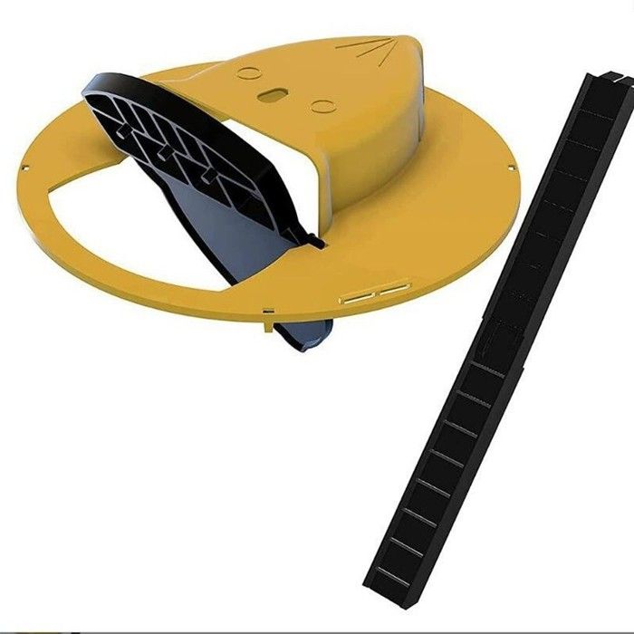 Piège à souris efficace avec seau toboggan aquatique et clochette structure détachable pour une utilisation simple