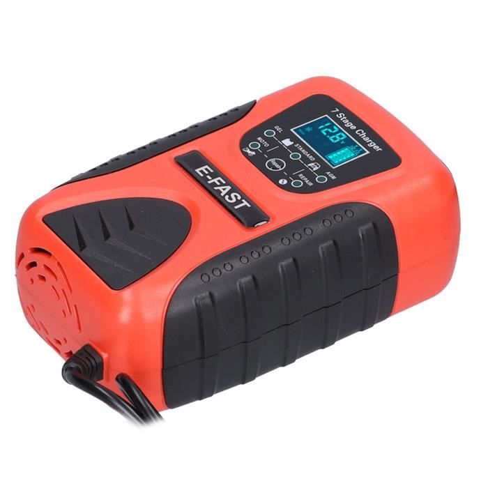 Akozon Désulfateur de batterie Chargeur de batterie de voiture automatique 12V 7A 7 étapes pour