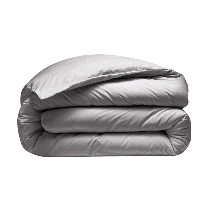 ALPES BLANC - Housse de couette 280x240 + 2 taies 65x65 cm – 100% Percale – Tissage serré 80 fils - Finition rabat - Perle ALPES BLANC - Housse de couette 280x240 + 2 taies 65x65 cm – 100% Percale – Tissage serré 80 fils - Finition rabat - Perle