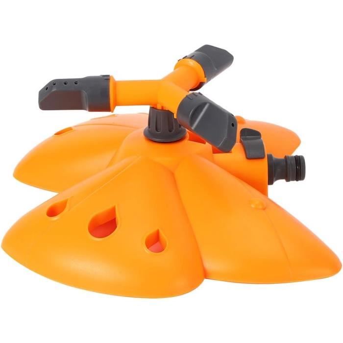 Arroseur automatique de jardin rotatif à 360 degrés, 3 bras, buses