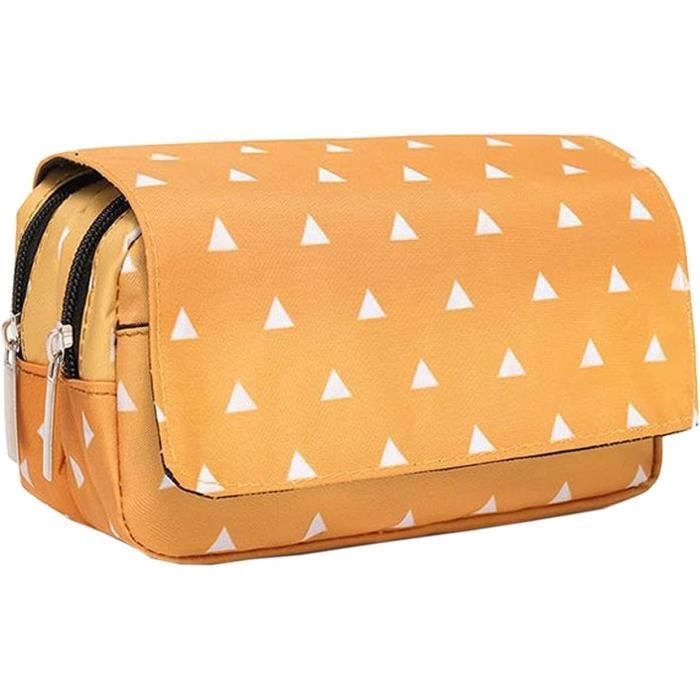 Trousse À Crayons Haute Capacité Avec Imprimé Bus Scolaire, Trousse À