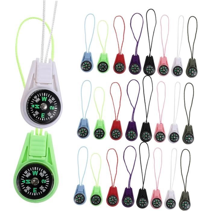 Mini Boussoles Multicolores - Lot De 36, 3 Cm, 9 Couleurs, Pour Enfants, Randonnée, Camping, Survie, Cadeau Personnalisé