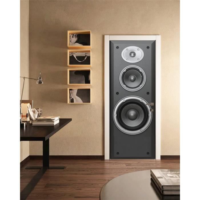 Autocollant Porte 3D Feuille Bananier - 73x205 Cm, Vinyle, Amovible, Décoration Murale Bohème - 10