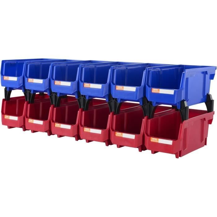 COSTWAY Boîte Rangement Plastique 210L - 4 Caisses De Rangement