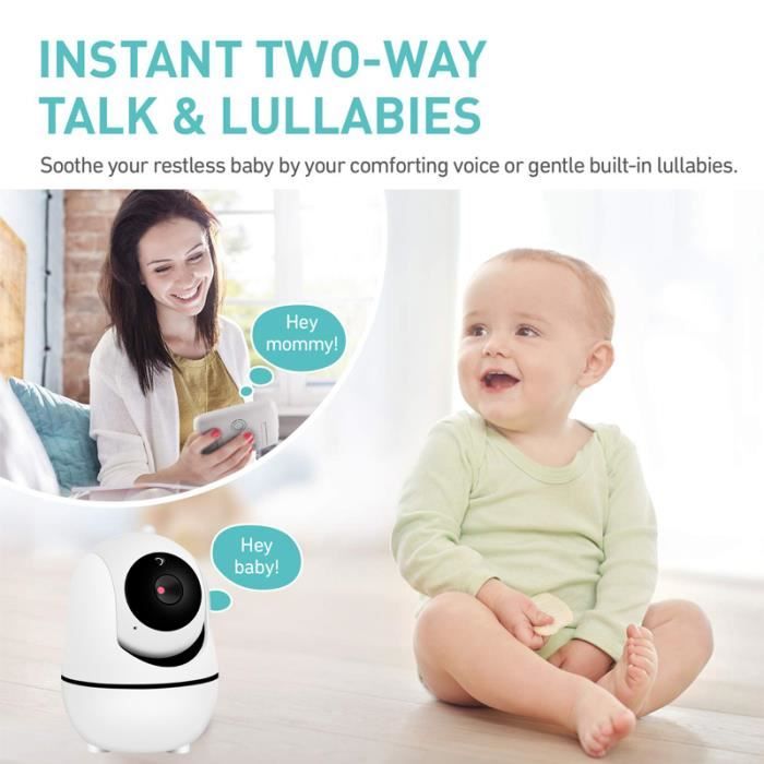 Babyphone Video Sans Fil Avec Rotation 360 Zoom Multifonctions 2 0 Vision Nocturneavec Rotation 360 Zoom Cdiscount Puericulture Eveil Bebe