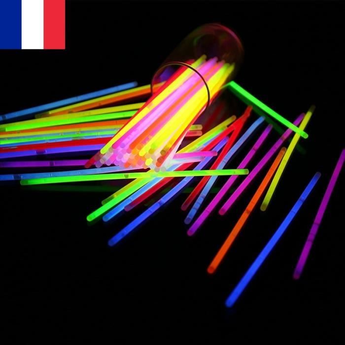 Lot de 20X Bâtons Lumineux Stick Bracelet Collier Fluorescent Fête Mariage  - Cdiscount Maison