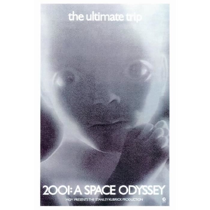 Affiche Noir Blanc Du Film 01 L Odyssee De L Espace Dimensions 28 X 43 Cm Cdiscount