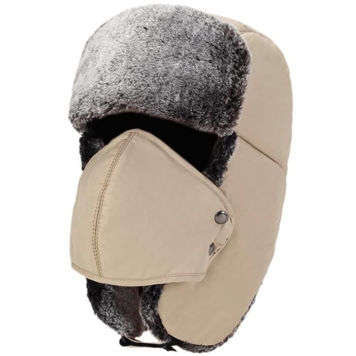 DAMILY® Bonnet de Moto Vélo Noir - Pour Femme Homme Masque Cache-Oreilles -  Chapeau Coupe-vent et chaud