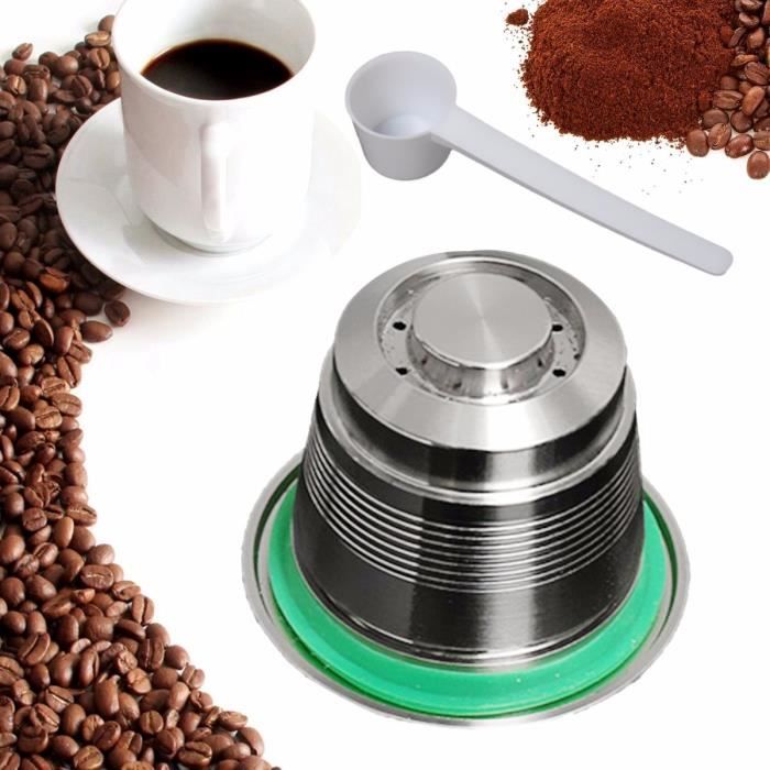 Inox Capsule Rechargeable + Cuillère Pr NESPRESSO Café Machine à Espresso Cdiscount Maison