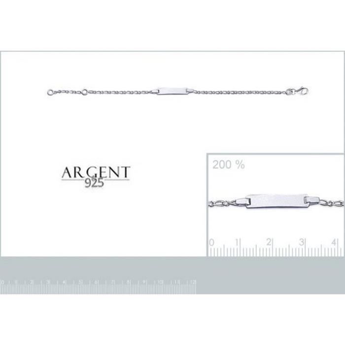 Bracelet Gourmette Personnalisable Pour Bébé/enfant – Argent Massif 925, Neuf Avec étiquettes, Marque Bijouxia