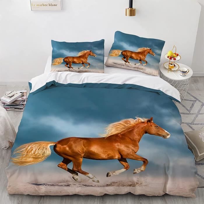Parure De Lit 200x200 Plume De Paon Verte - 3 Pièces Housse Couette + 2 Taies 65x65 - Microfibre Douce & Imprimé 3D